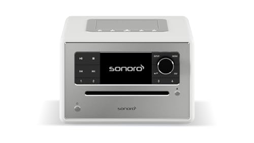 sonoro Elite Internetradio mit CD-Player & Bluetooth (UKW/FM, DAB Plus, WLAN, Wecker, Podcasts, Spotify, Amazon Music, Deezer) Schwarz