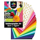 OfficeTree 360 x Seidenpapier A4 in 26 Farben -...