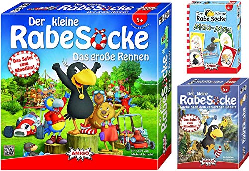 AMIGO Der Kleine Rabe Socke - Spielepaket mit Das große...
