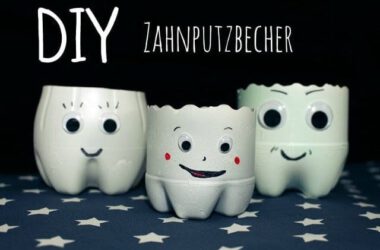 DIY Zahnputzbecher aus Platstikflaschen selbstgemacht