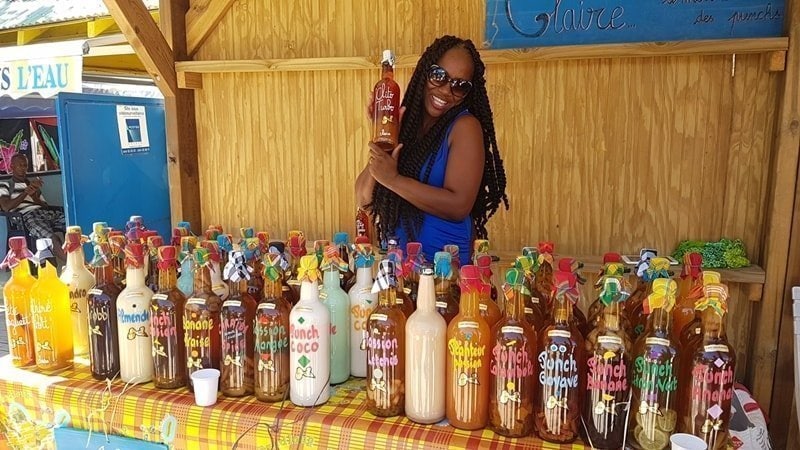 Likör Guadeloupe Markt Sainte Anne