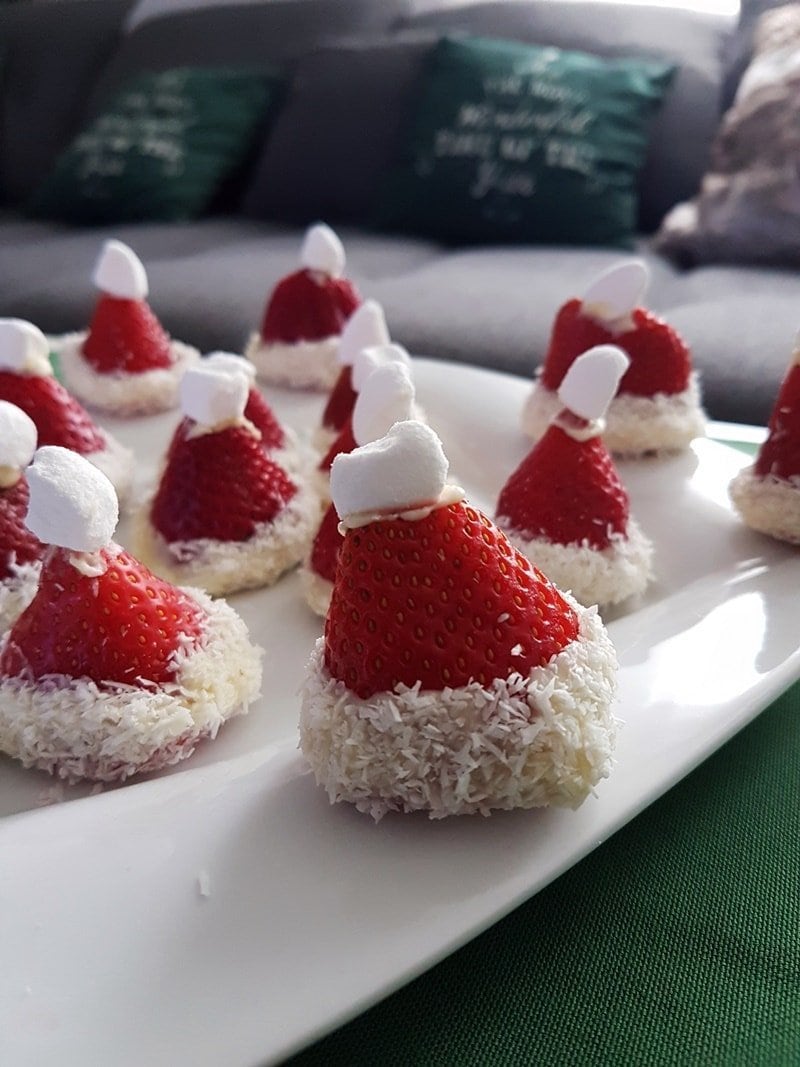 Erdbeer Nikolausmütze - Originelles Dessert zu Weihnachten