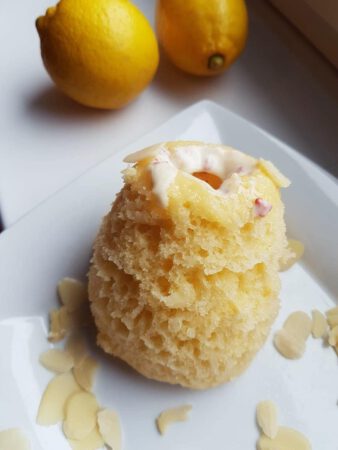 Zitronen-Tassenkuchen Rezept Mug Cake Zitrone-Mandel