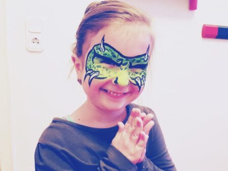 Grüne Monstermaske schminken