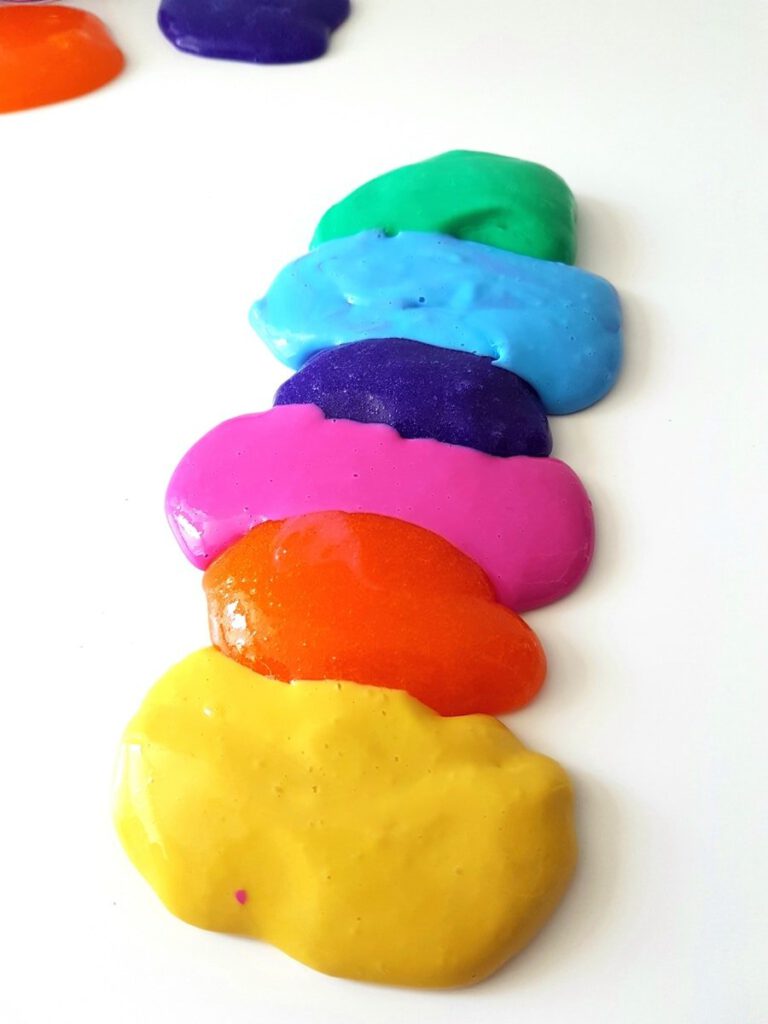 Anleitung: Regenbogen Slime selber machen Kinder, Kleinkinder, Kindergarten, Sommer
