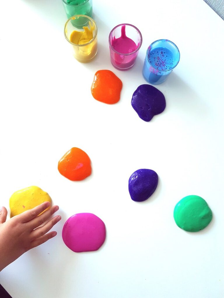 Anleitung: Regenbogen Slime selber machen Kinder, Kleinkinder, Kindergarten, Sommer