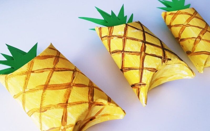 Bastelanleitung Ananas Verpackung Ananas