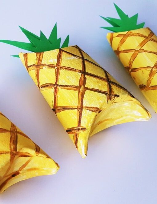 Bastelanleitung Ananas Verpackung Ananas