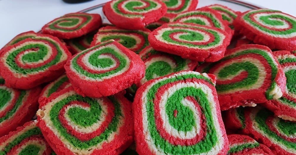 Bunte Swirl Cookies Rezept Weihnachten