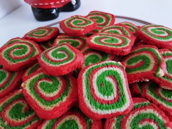 Bunte Swirl Cookies Rezept Weihnachten
