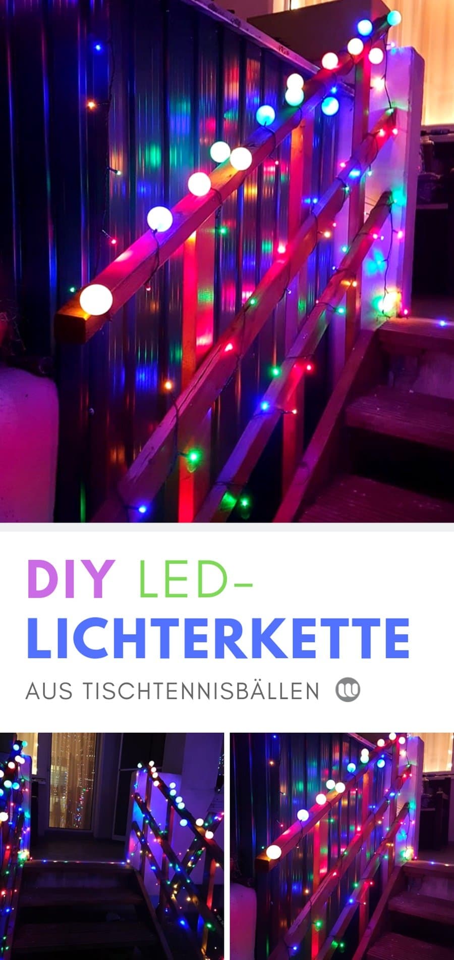 DIY Deko Lichterkette basteln: Anleitung für eine selbstgemachte LED Lichterkette aus Tischtennisbällen
