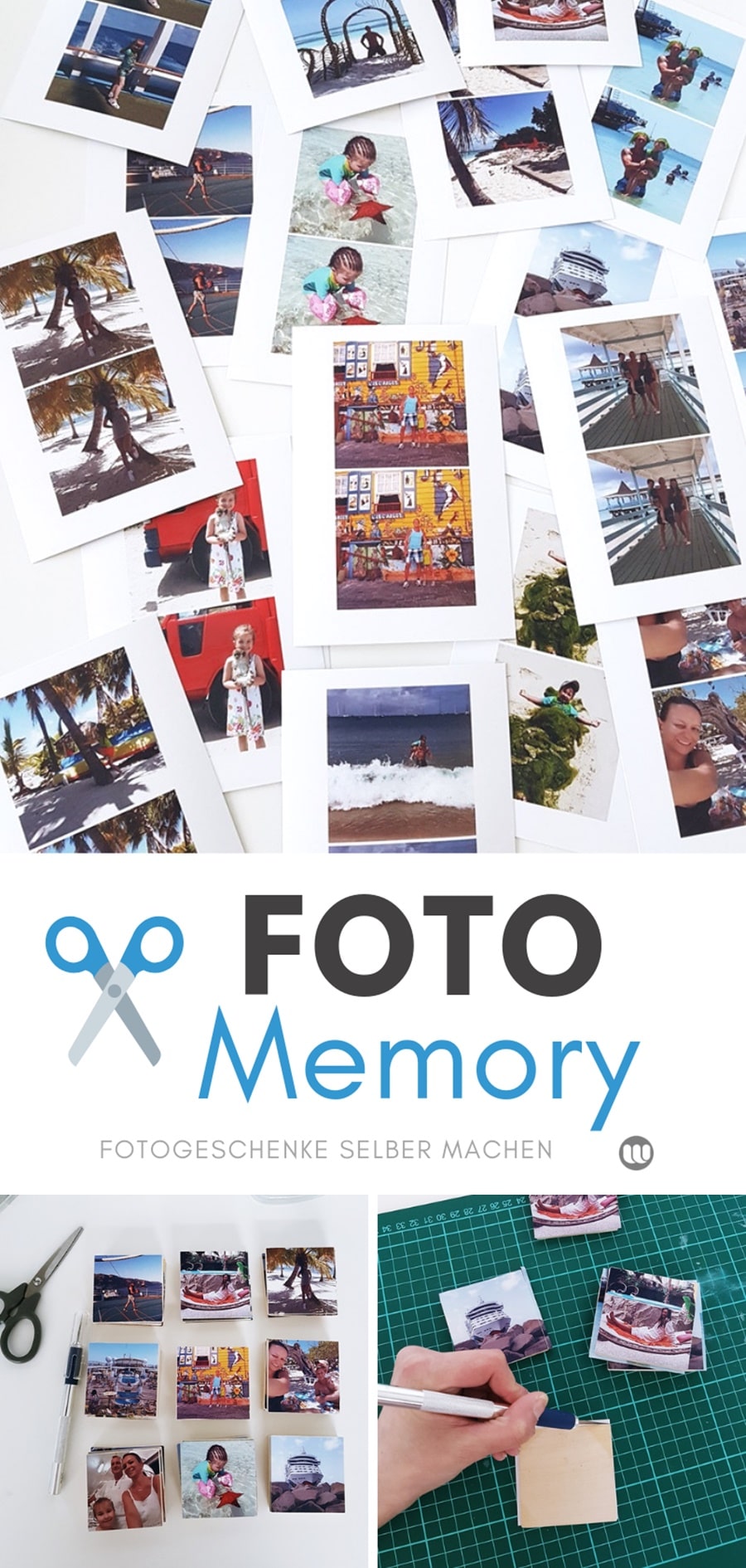 Diy Fotogeschenk Foto Memory Selbst Gestalten Basteln