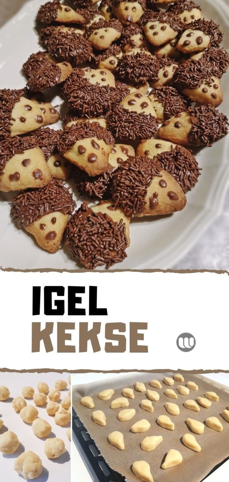 Rezept: Igel-Kekse aus 1-2-3 Mürbeteig backen im Herbst