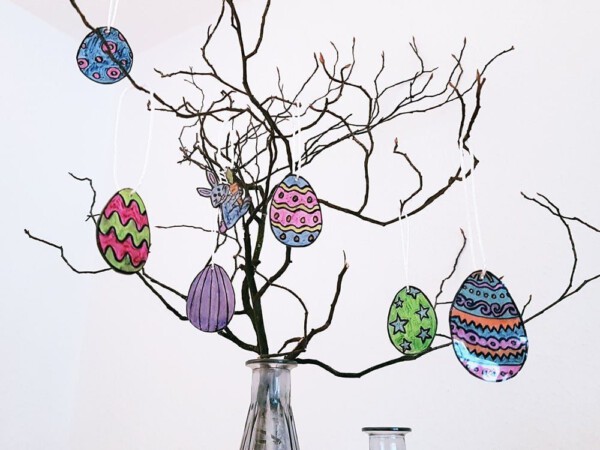 Osterei Ostern Anhänger Schrumpffolie Schrumpfplastik