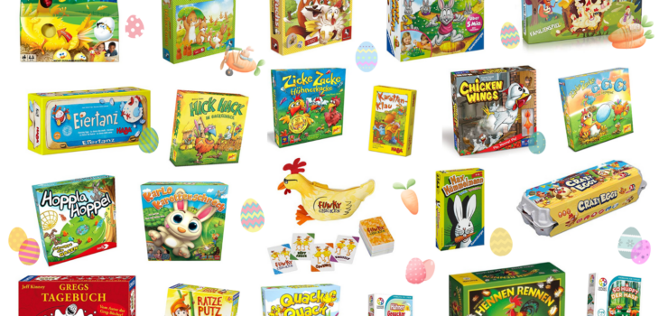 Osterspiele für Kinder: lustige Familienspiele zu Ostern Familienspiele als Geschenkidee zu Ostern