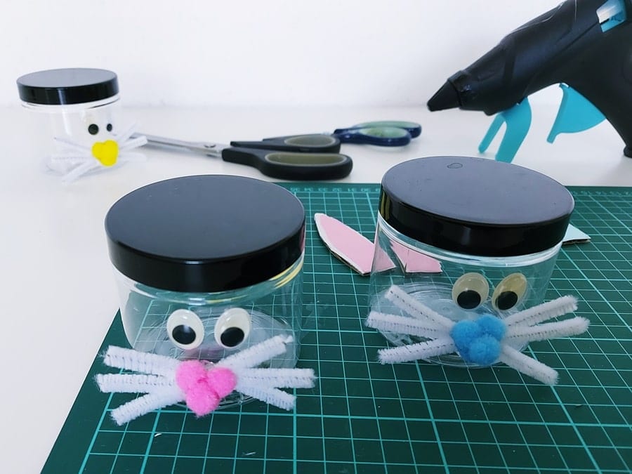 Ostern basteln Kinder Osterhase Geschenkidee Schleim DIY Easter Bunny Slime