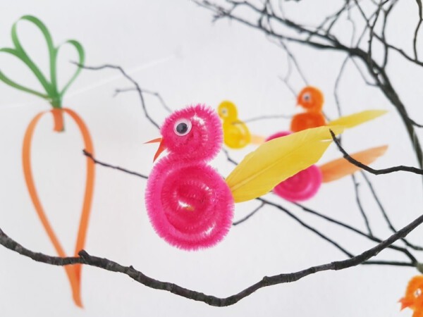 Biegeplüsch Osterküken basteln