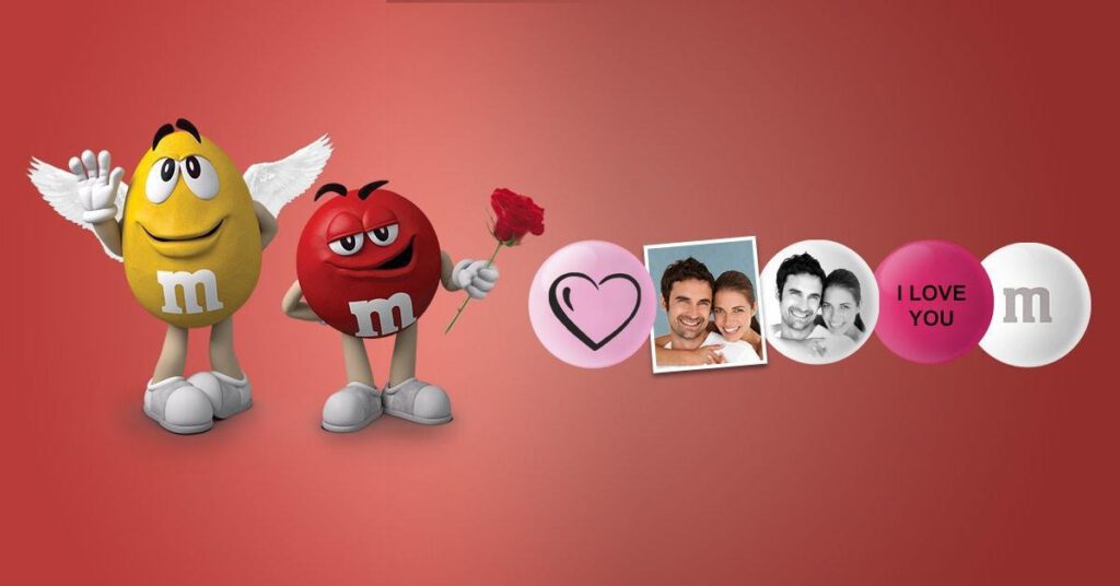 My M&M´s - das schönste Geschenk zum Valentinstag 7 Geschenkidee für den Valentinstag. Personalisierte Schokolade für den Partner © My M&M´s