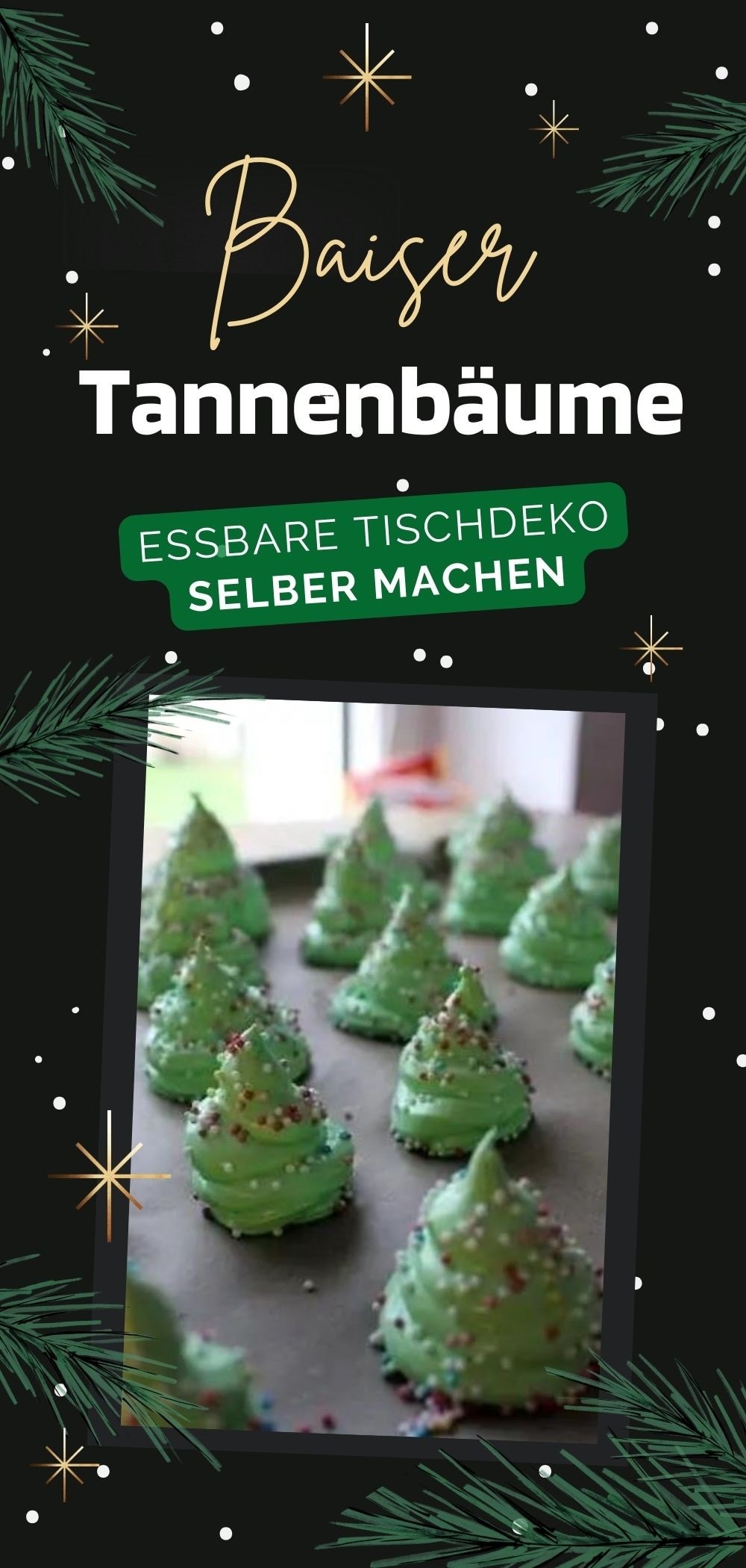 Weihnachts Baiser Tannenbaum rezept