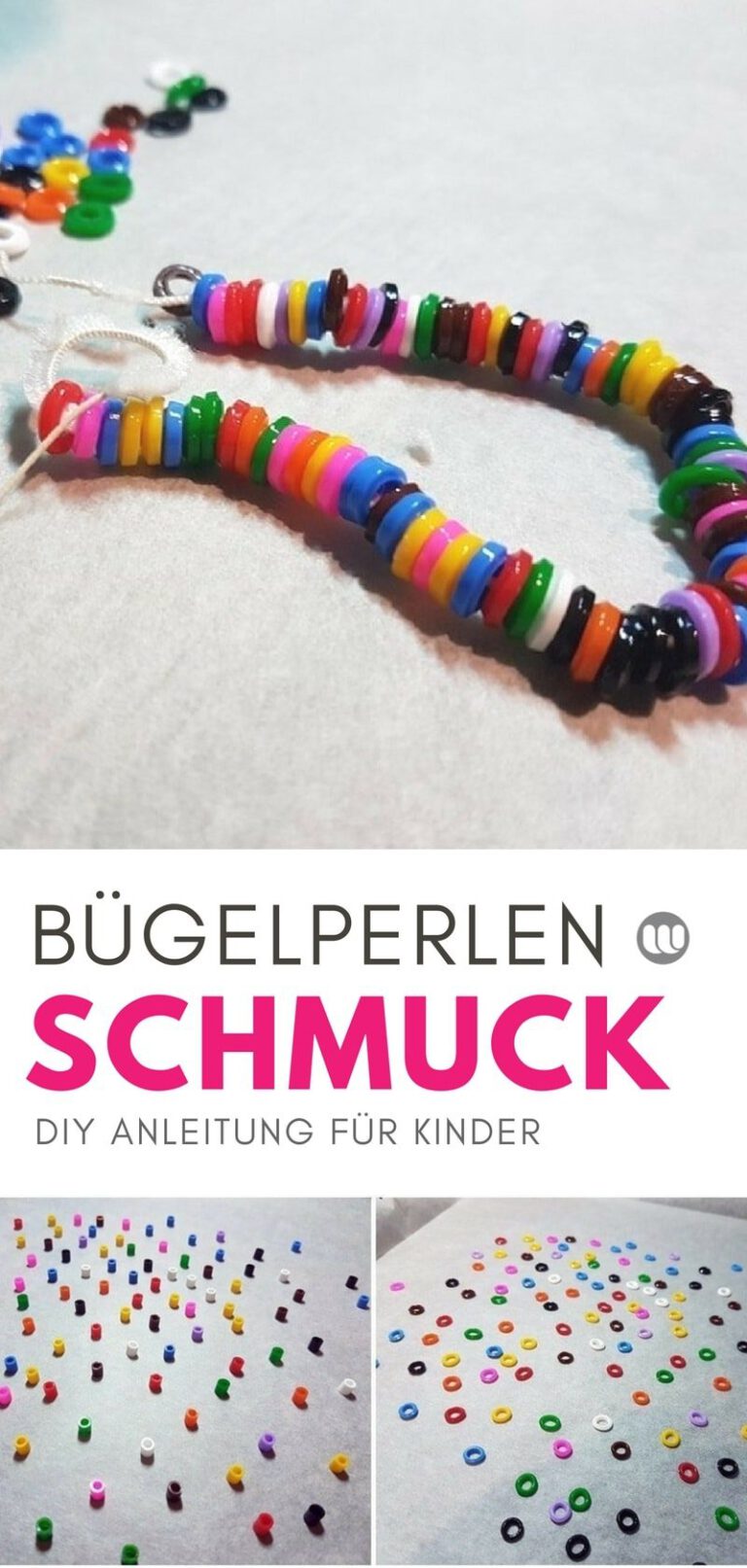 Anleitung: Armband basteln aus geschmolzenen Bügelperlen