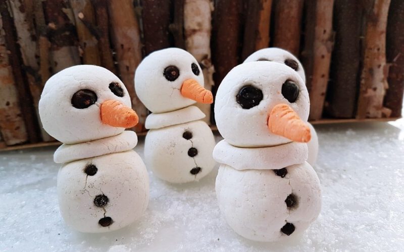 Rezept schäumende Badebomben Lush Schneemann